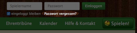 Passwort vergessen